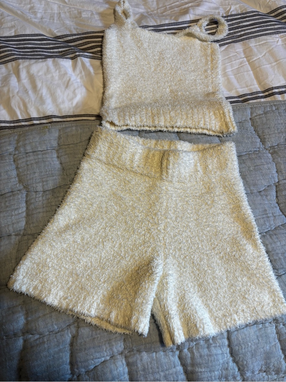 Cozy Cream Women's Plush Shorts - Soft Loungewear